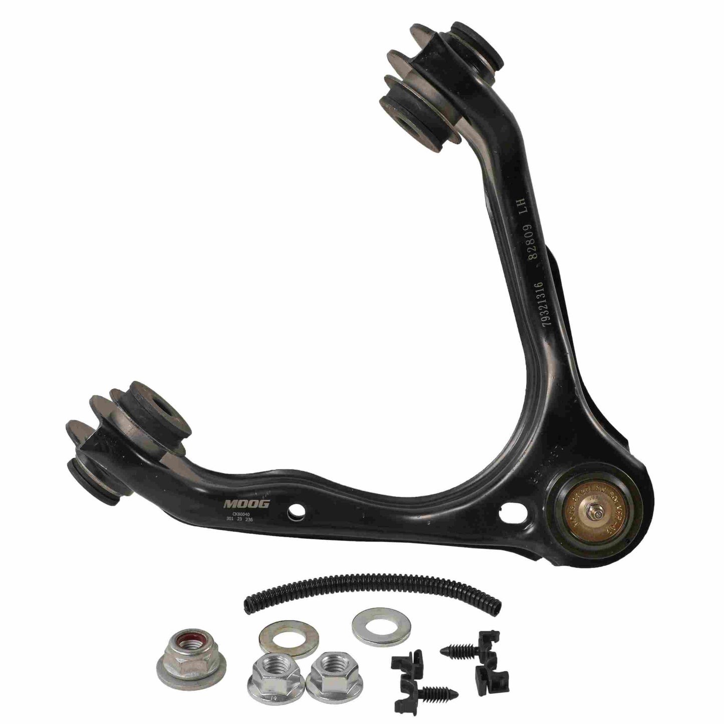 Moog Control Arm,Ball Joint,Steel,Black,Driver Side Front Upper,Ford,
