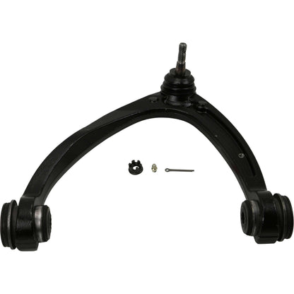 Moog Control Arm and Ball Joint Assembly:Steel, Black Painted, Cadillac