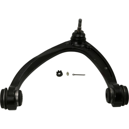 Moog Control Arm and Ball Joint Assembly:Steel, Black Painted, Cadillac