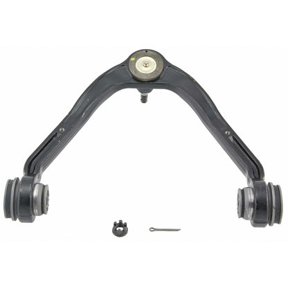 Moog Control Arm and Ball Joint Assembly:Front Upper,Steel,Black,Cadillac