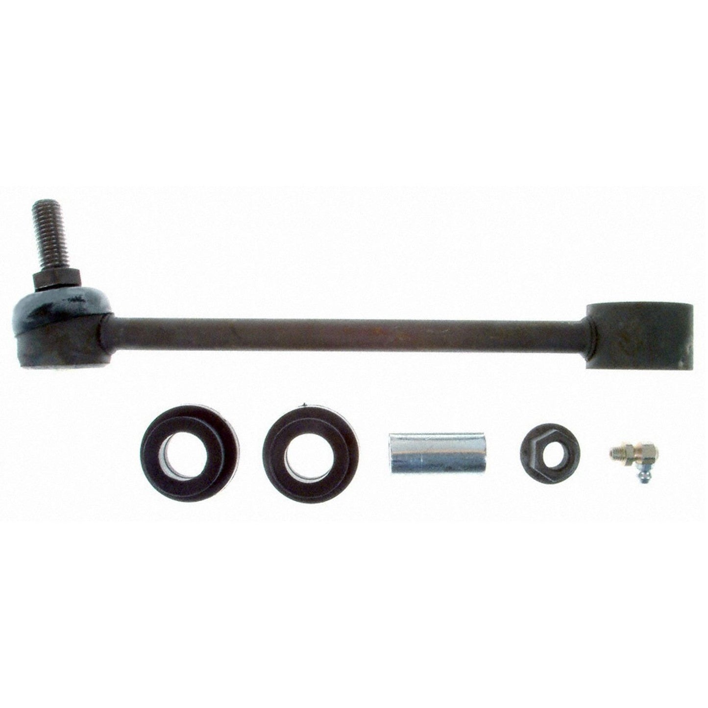 Moog Stabilizer Bar Link Kit:Sway Bar Link, Rear, Rubber Bushings, Cadillac