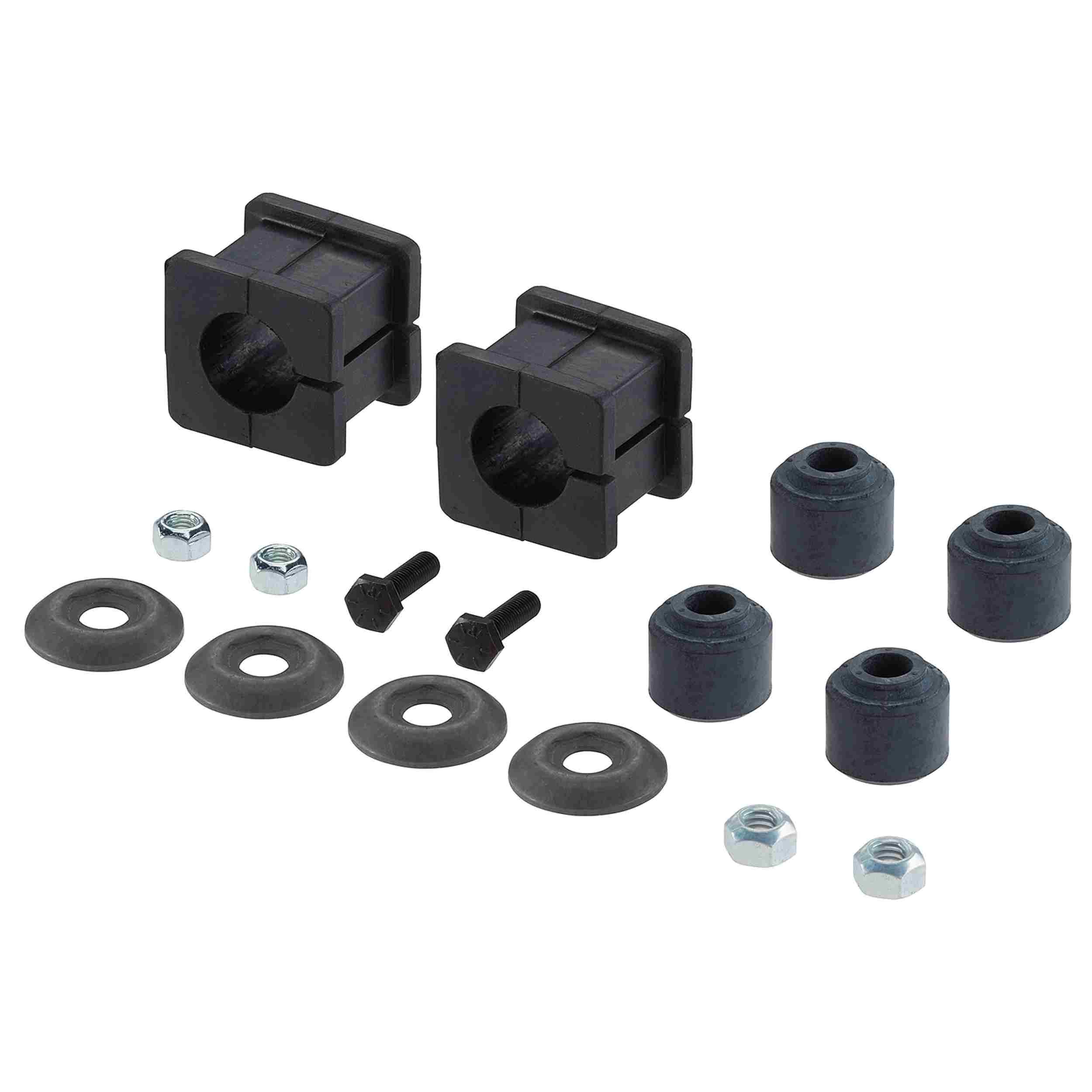 Moog Stabilizer Bar Bushing Kit:Sway Bar Bushings,Rubber,Black
