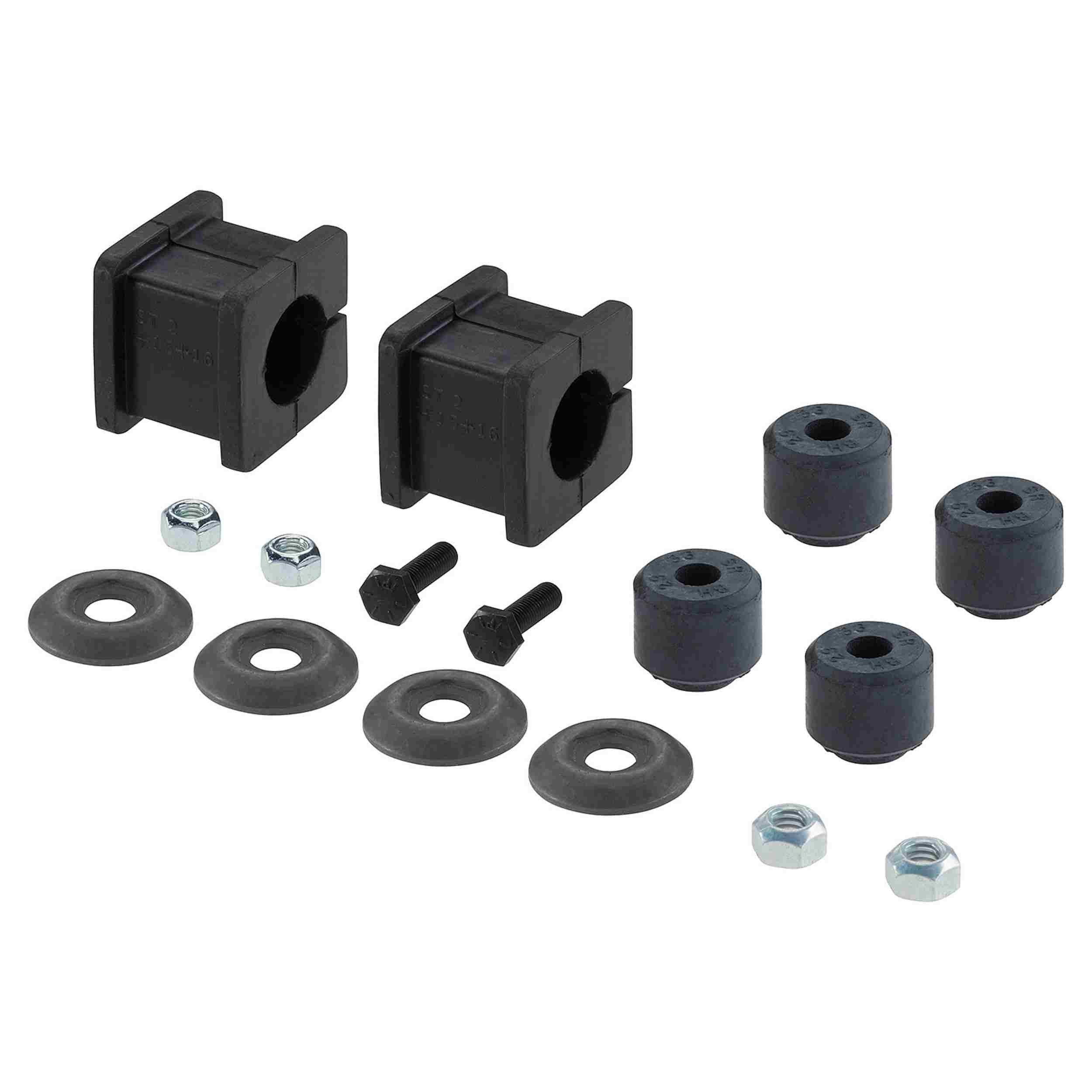 Moog Stabilizer Bar Bushing Kit:Sway Bar Bushings,Rubber,Black