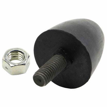 Moog Leaf Spring Bumper:Control Arm,Upper Front,Rubber,Black