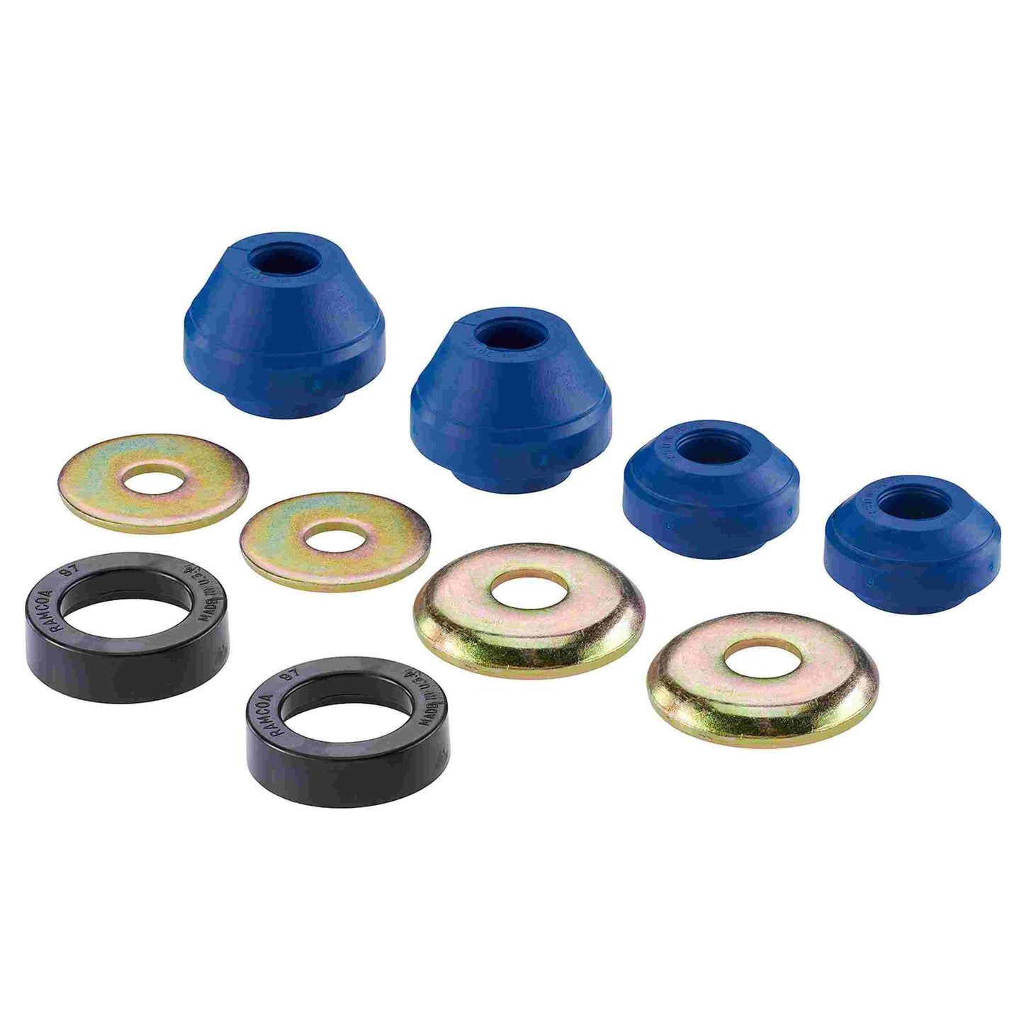 Moog Radius Arm Bushing Kit:Front,Thermoplastic,Blue,Ford