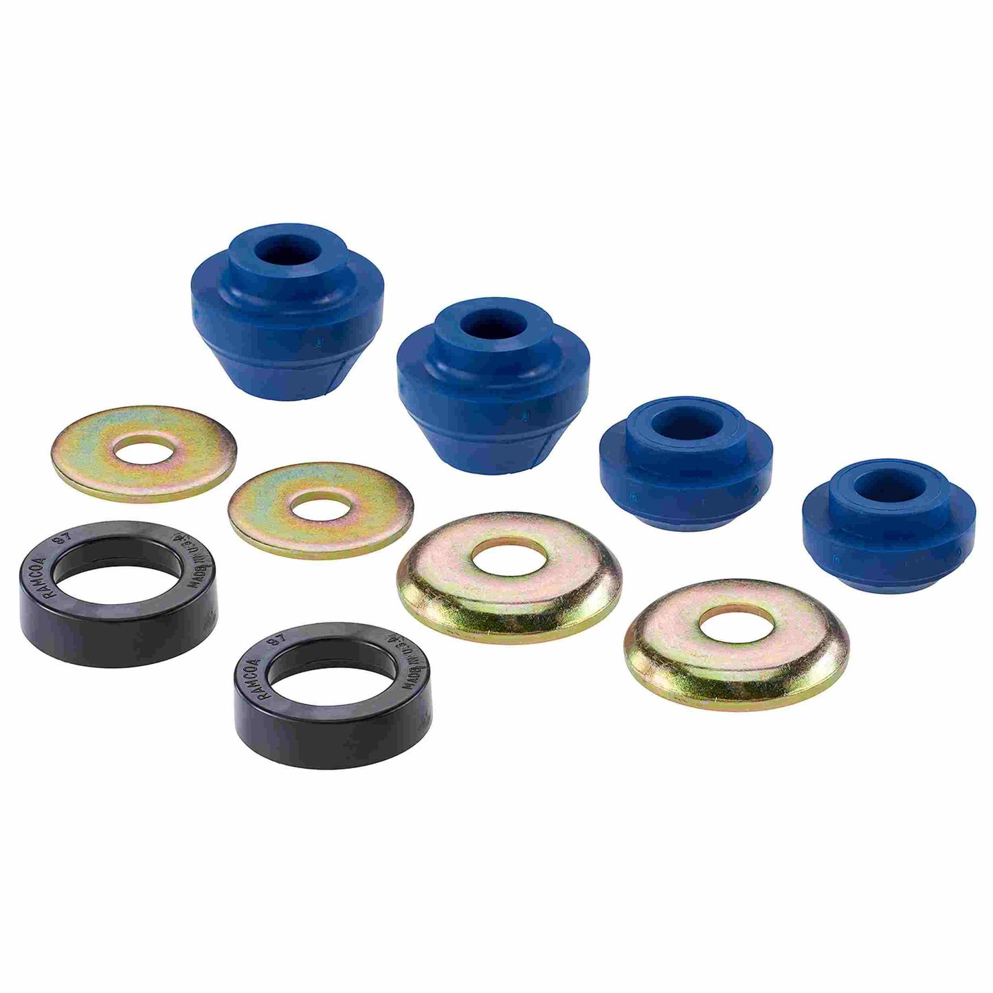 Moog Radius Arm Bushing Kit:Front,Thermoplastic,Blue,Ford