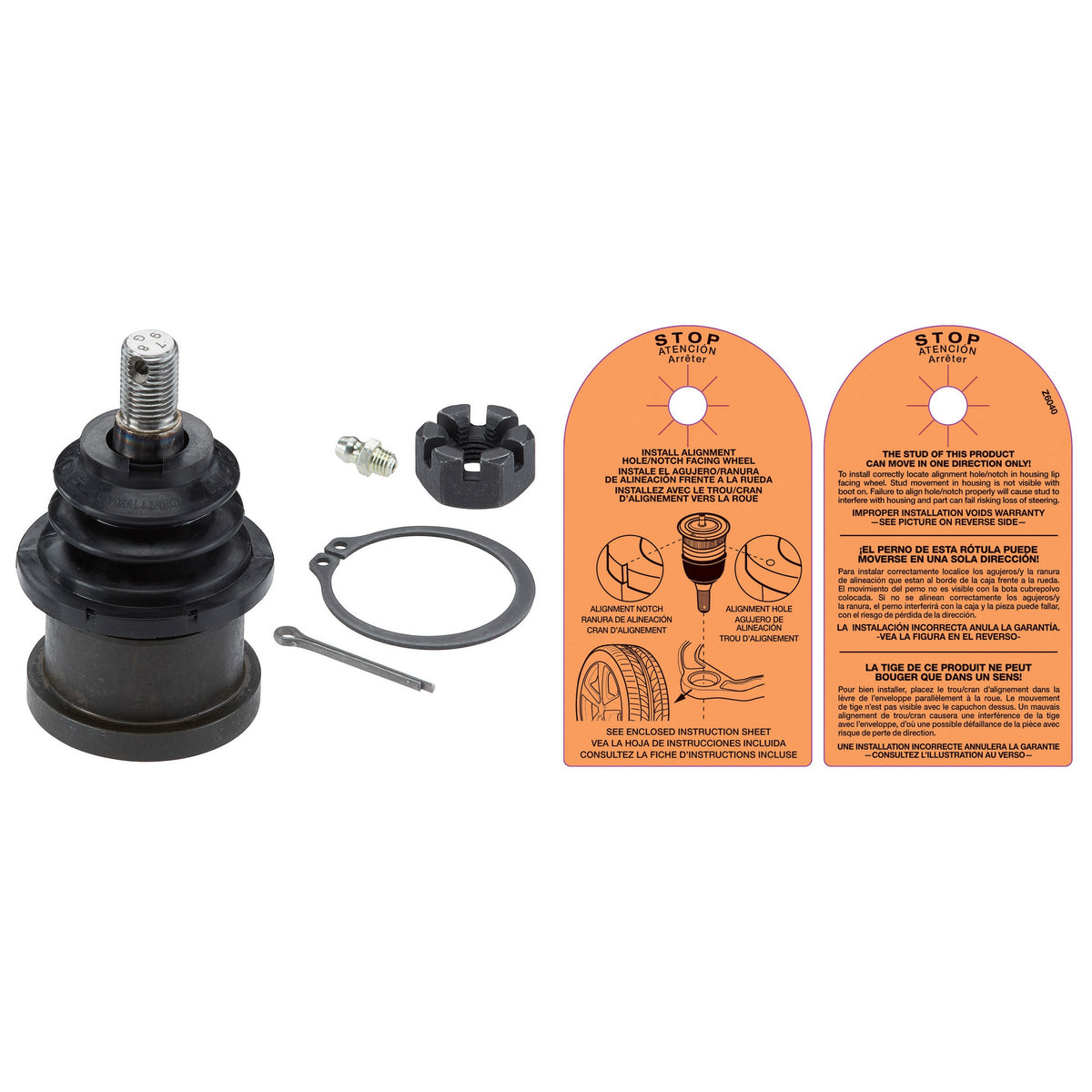 Moog Ball Joint:Upper,Ford,Lincoln,RWD