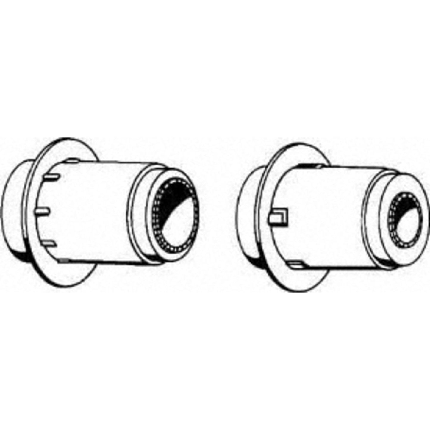 Moog Control Arm Bushings Kit:Front,Lower,Rubber,Black,Ford,Mercury