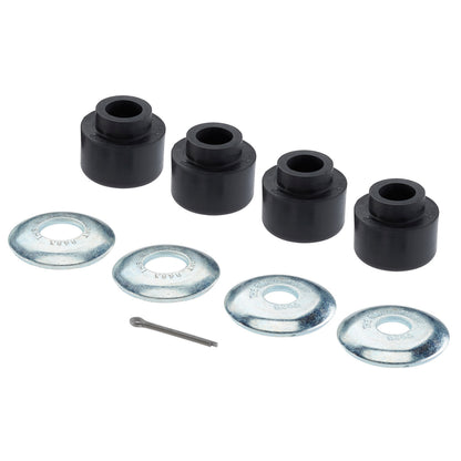 Moog Radius Arm Bushings Kit:Front Position,Rubber,Black,Ford