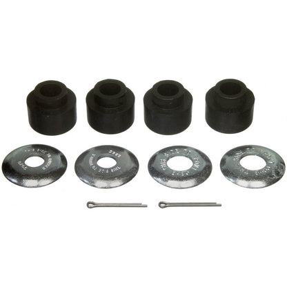Moog Radius Arm Bushings Kit:Front Position,Rubber,Black,Ford