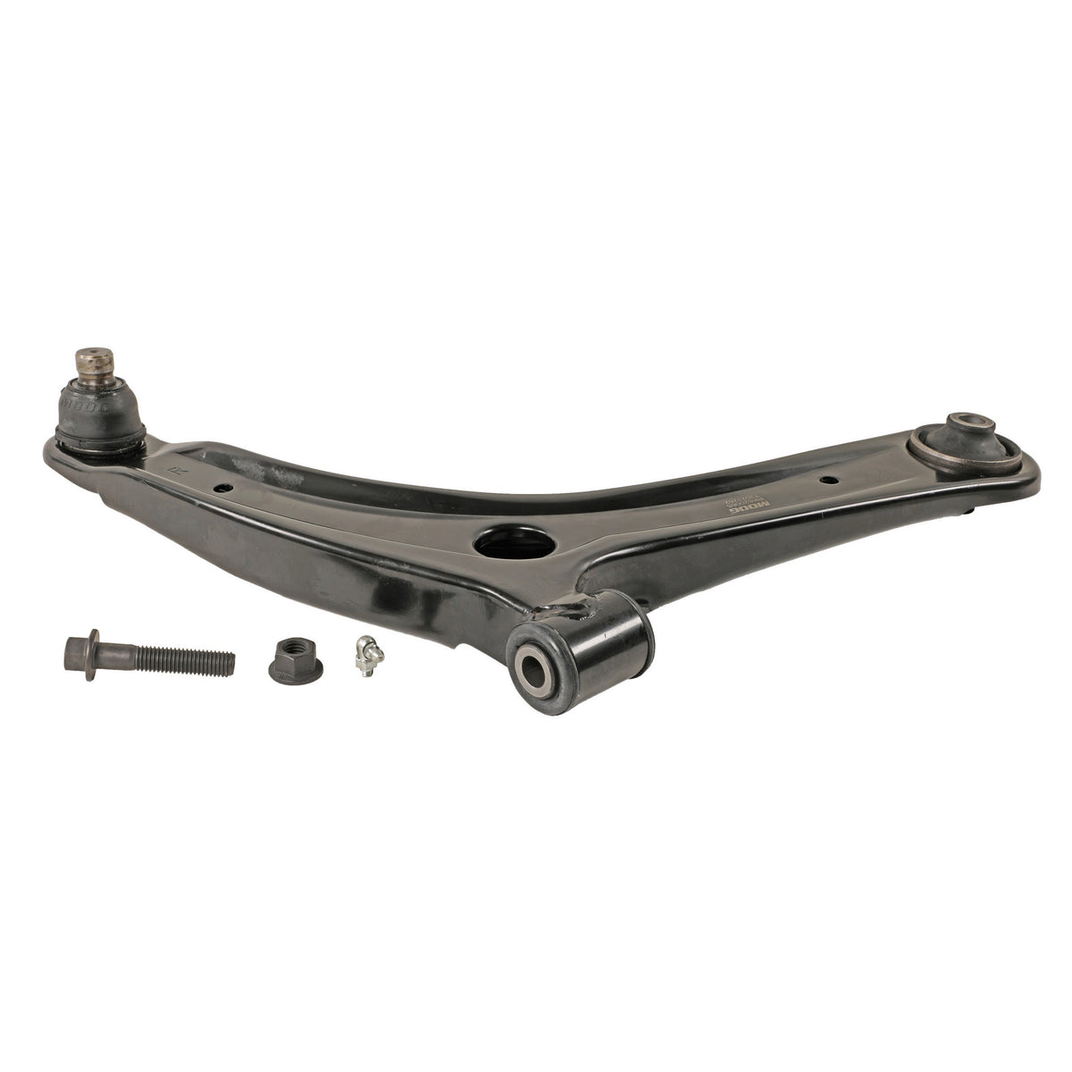 Moog Control Arm and Ball Joint Assembly:Steel, Black, Dodge, Jeep