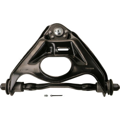 Moog Control Arm and Ball Joint Assembly:Front Upper,Steel,Black