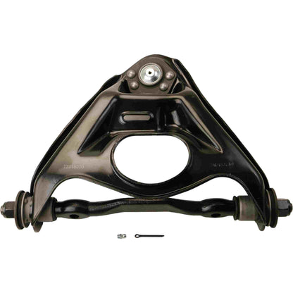 Moog Control Arm and Ball Joint Assembly:Front Upper,Steel,Black