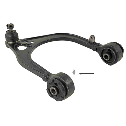 Moog Control Arm and Ball Joint Assembly:Front Upper,Steel,Black