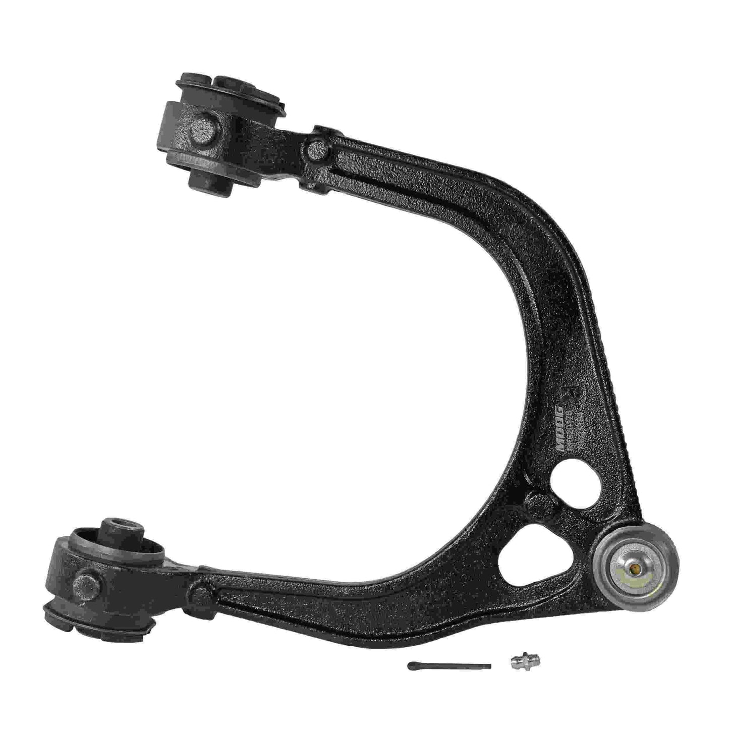 Moog Control Arm and Ball Joint Assembly:Front Upper,Steel,Black
