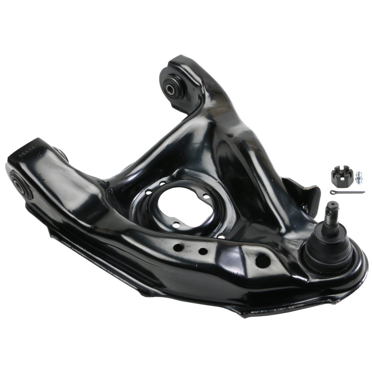 Moog Control Arm and Ball Joint Assembly:Driver Side Front Lower,Black