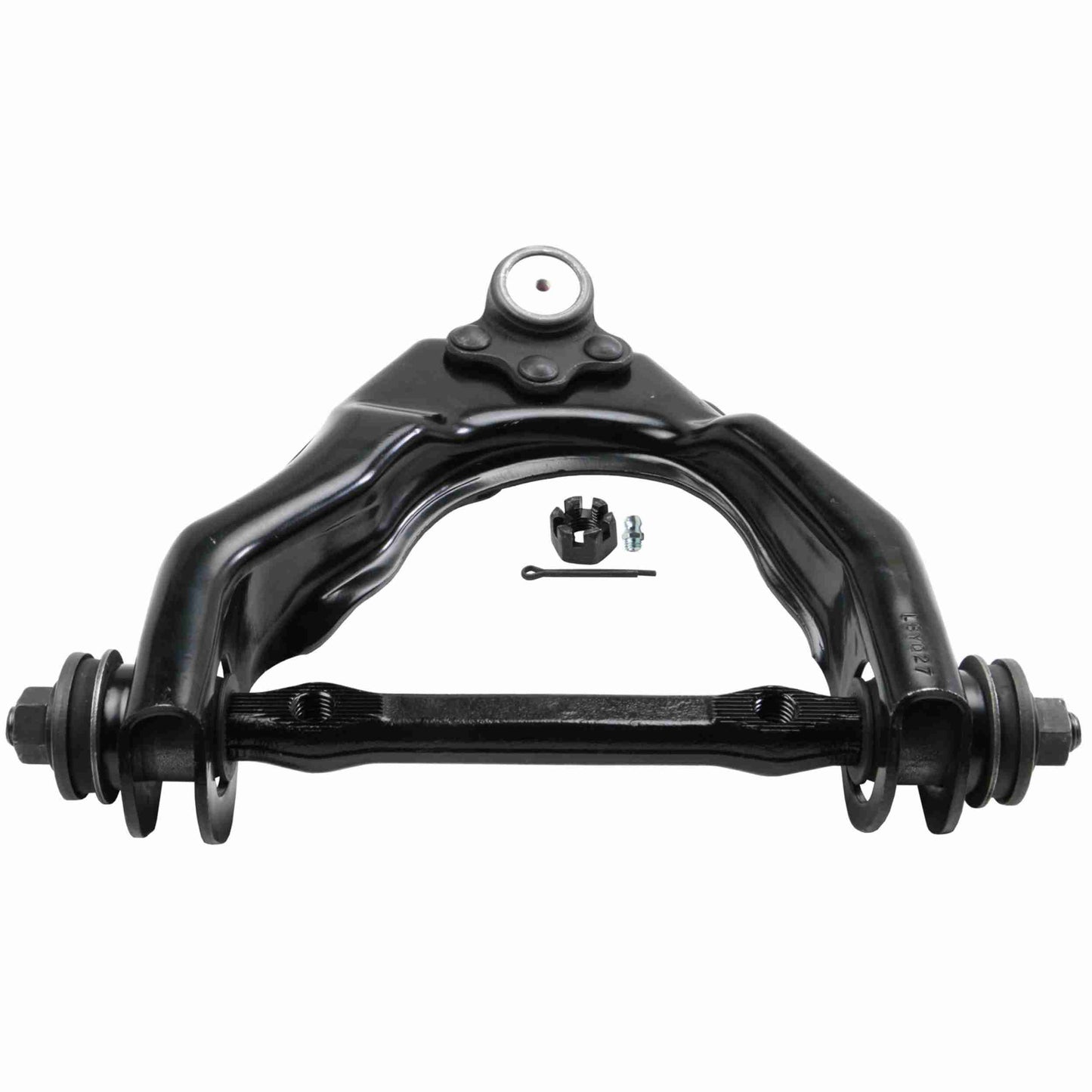 Moog Control Arm and Ball Joint Assembly:Driver Side,Steel,Black,Dodge