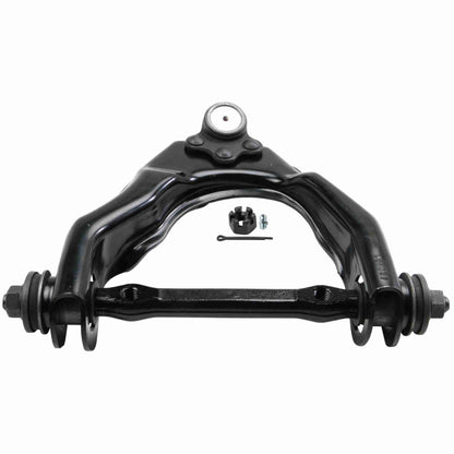 Moog Control Arm and Ball Joint Assembly:Driver Side,Steel,Black,Dodge
