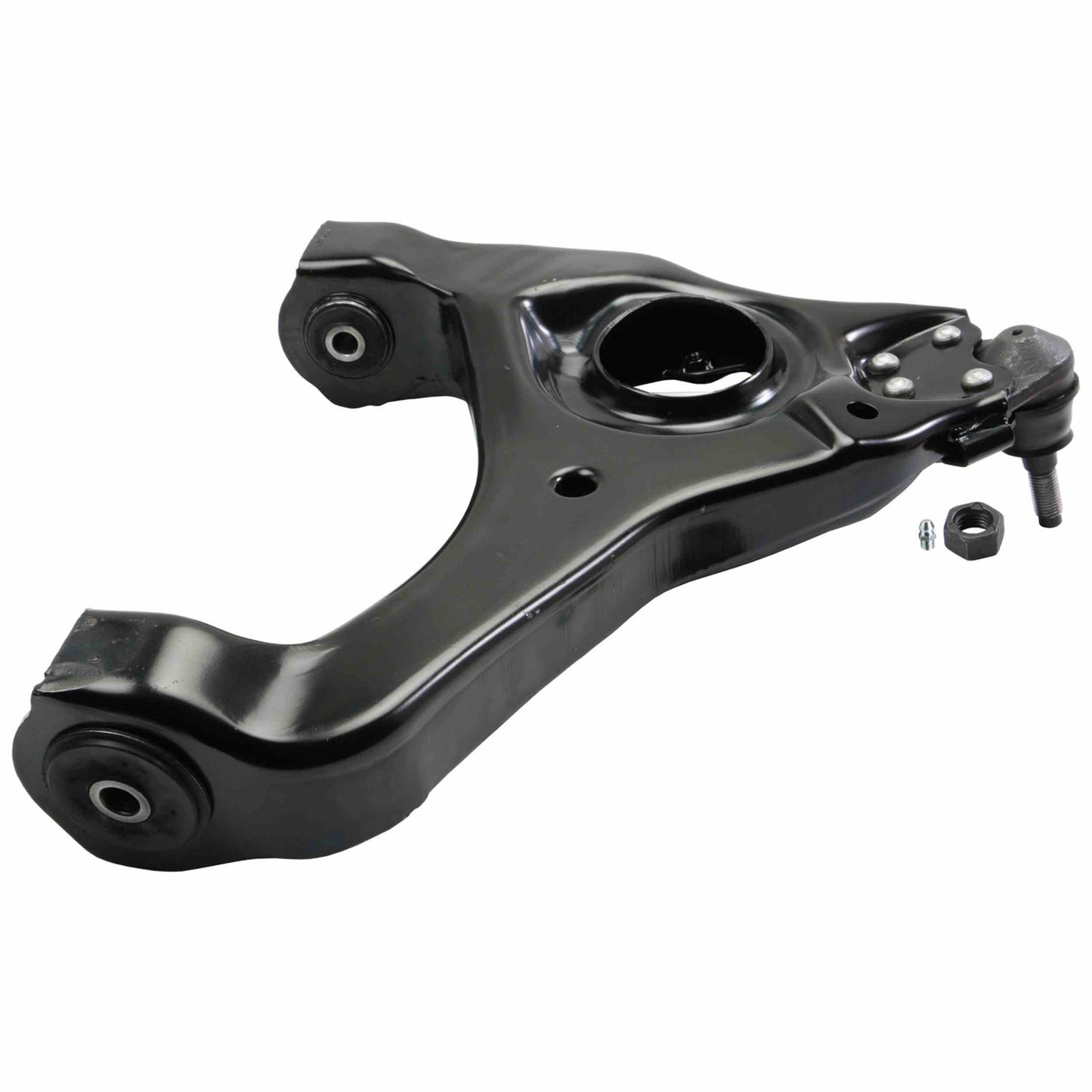 Moog Control Arm and Ball Joint Assembly:Front Lower,Steel, Black, Chevy