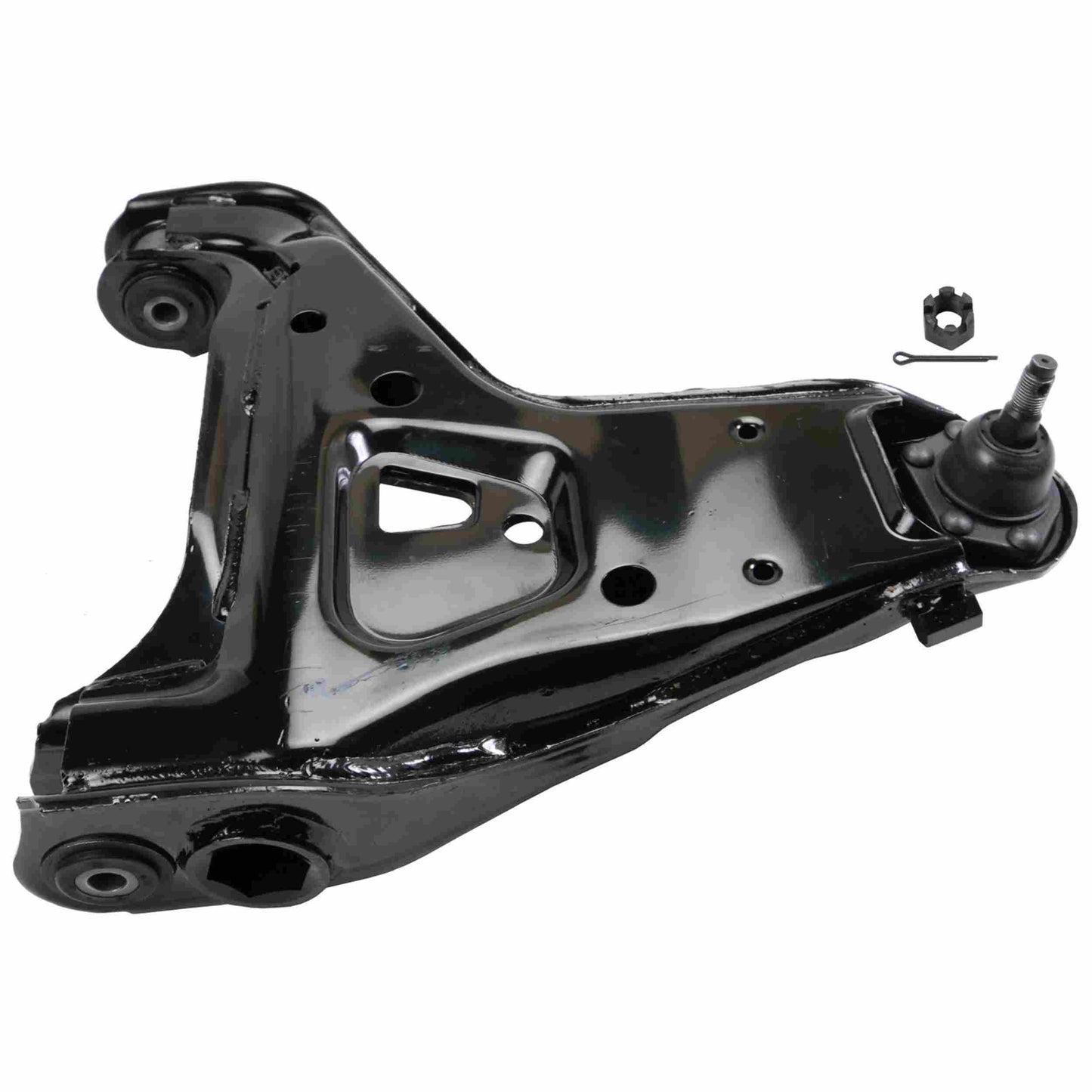 Moog Control Arm and Ball Joint Assembly:R-Series,Steel,Black,Chevy