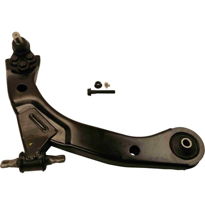Moog Control Arm and Ball Joint Assembly:R-Series,Steel,Black
