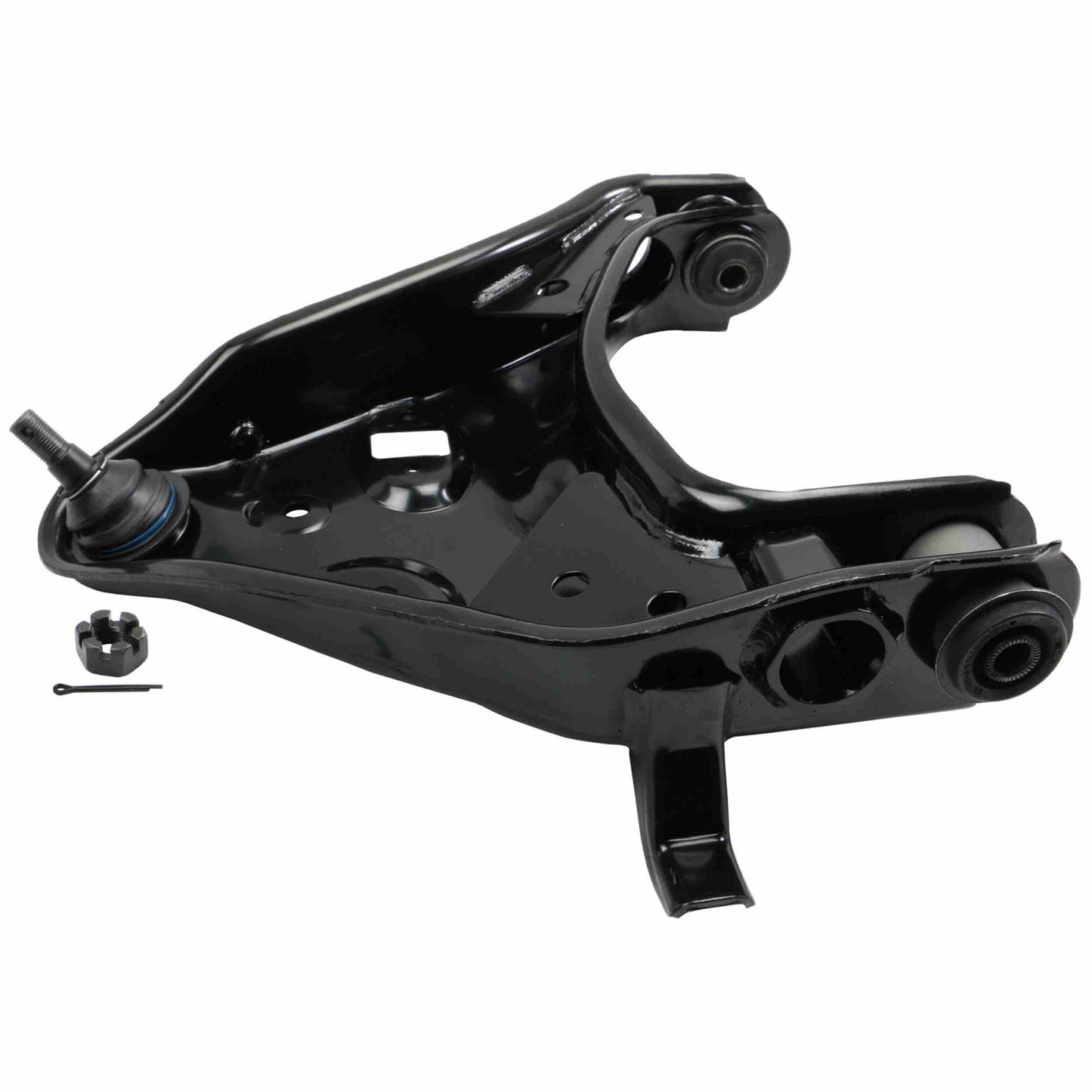 Moog Control Arm and Ball Joint Assembly:Driver Side Front Lower,Black