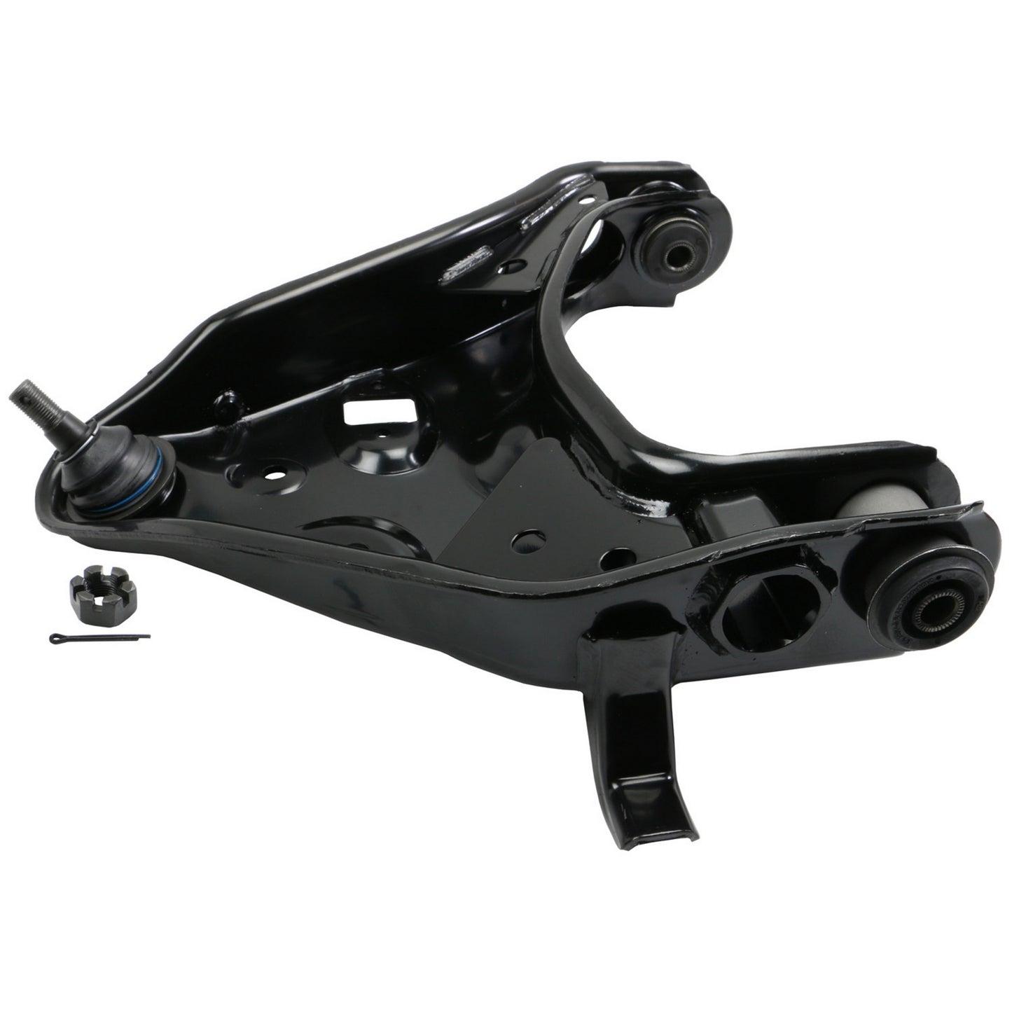 Moog Control Arm and Ball Joint Assembly:Driver Side Front Lower,Black