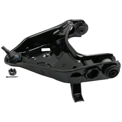 Moog Control Arm and Ball Joint Assembly:Driver Side Front Lower,Black