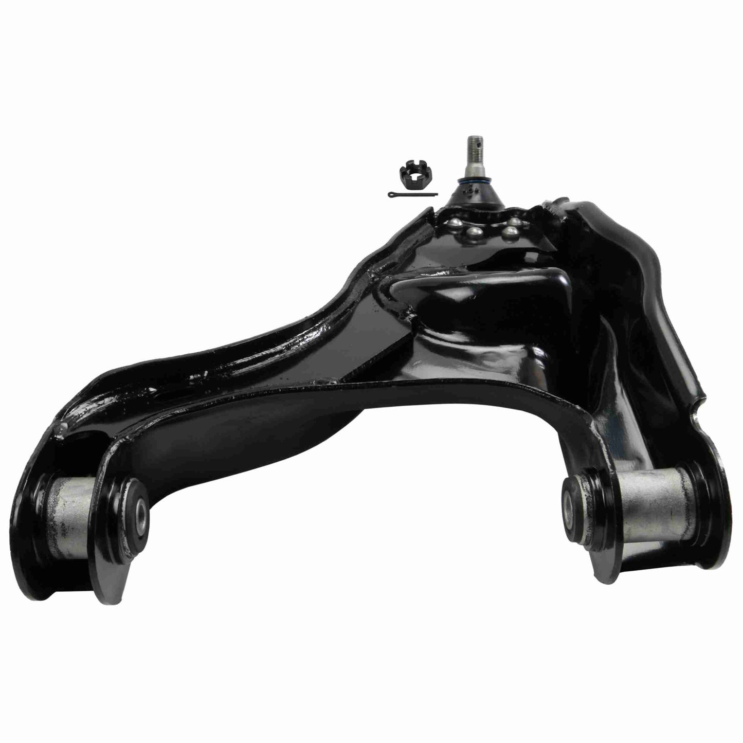 Moog Control Arm and Ball Joint Assembly:Rubber Bushing,Black Painted,Dodge