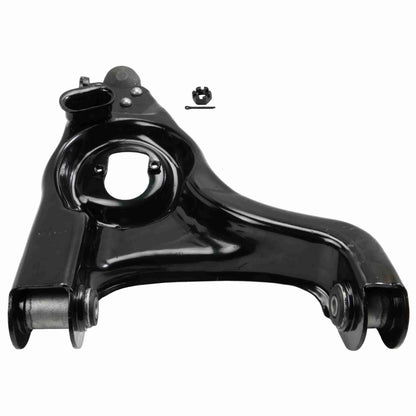 Moog Control Arm and Ball Joint Assembly:Rubber Bushing,Black Painted,Dodge
