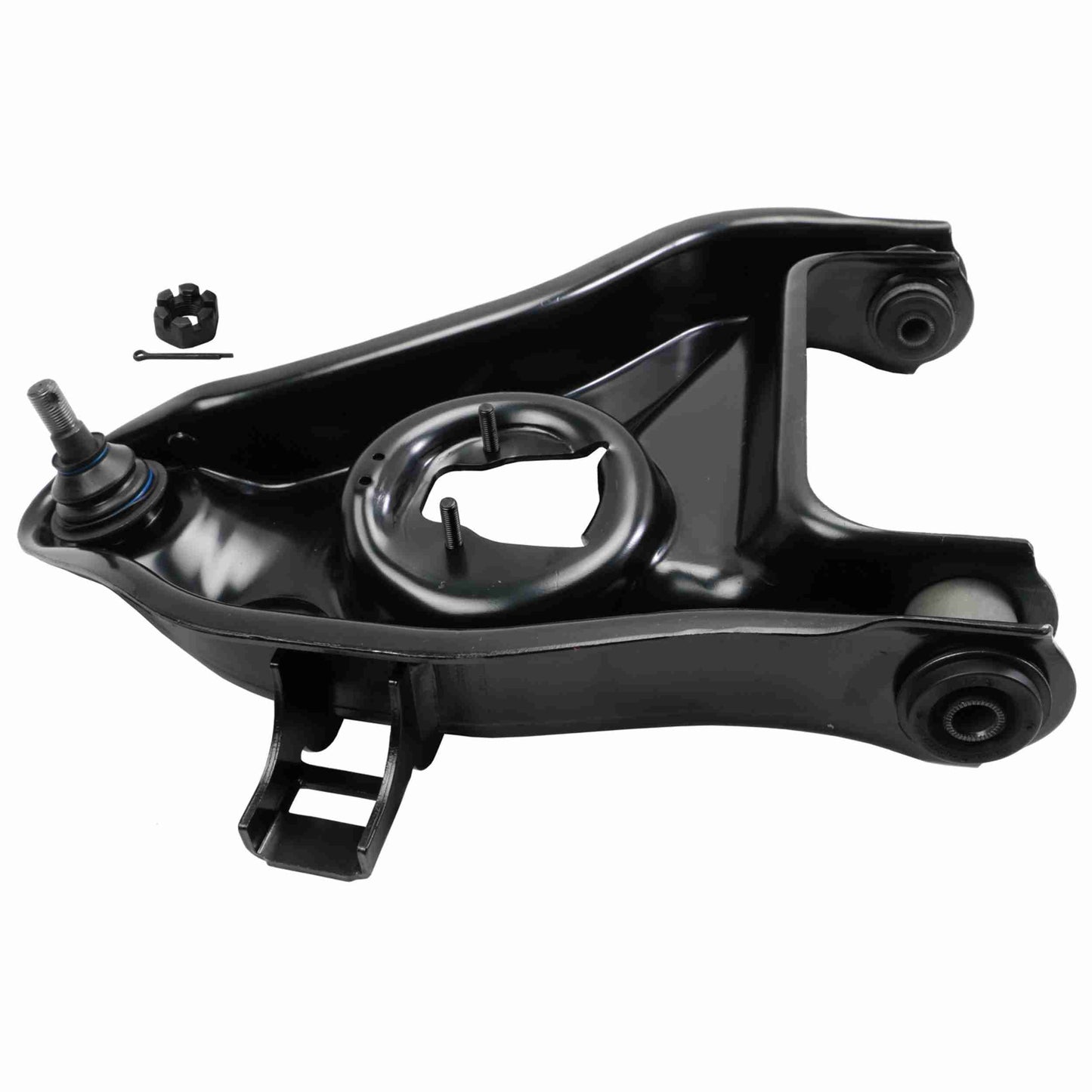 Moog Control Arm and Ball Joint Assembly:Front Lower,Steel,Black,Ford,Mazda