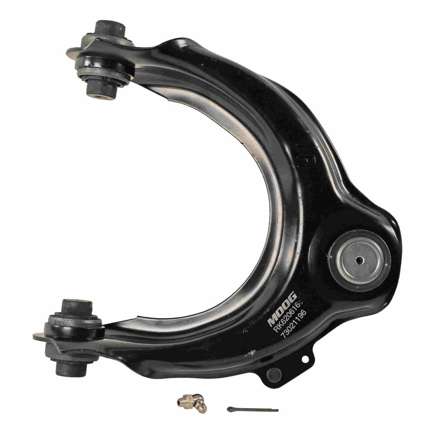Moog Control Arm, Front Upper, Passenger Side, Steel, Black