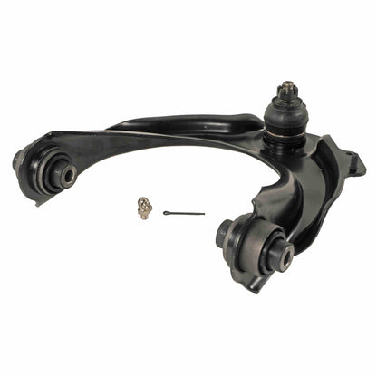 Moog Control Arm and Ball Joint Assembly:Driver Side, Steel, Black