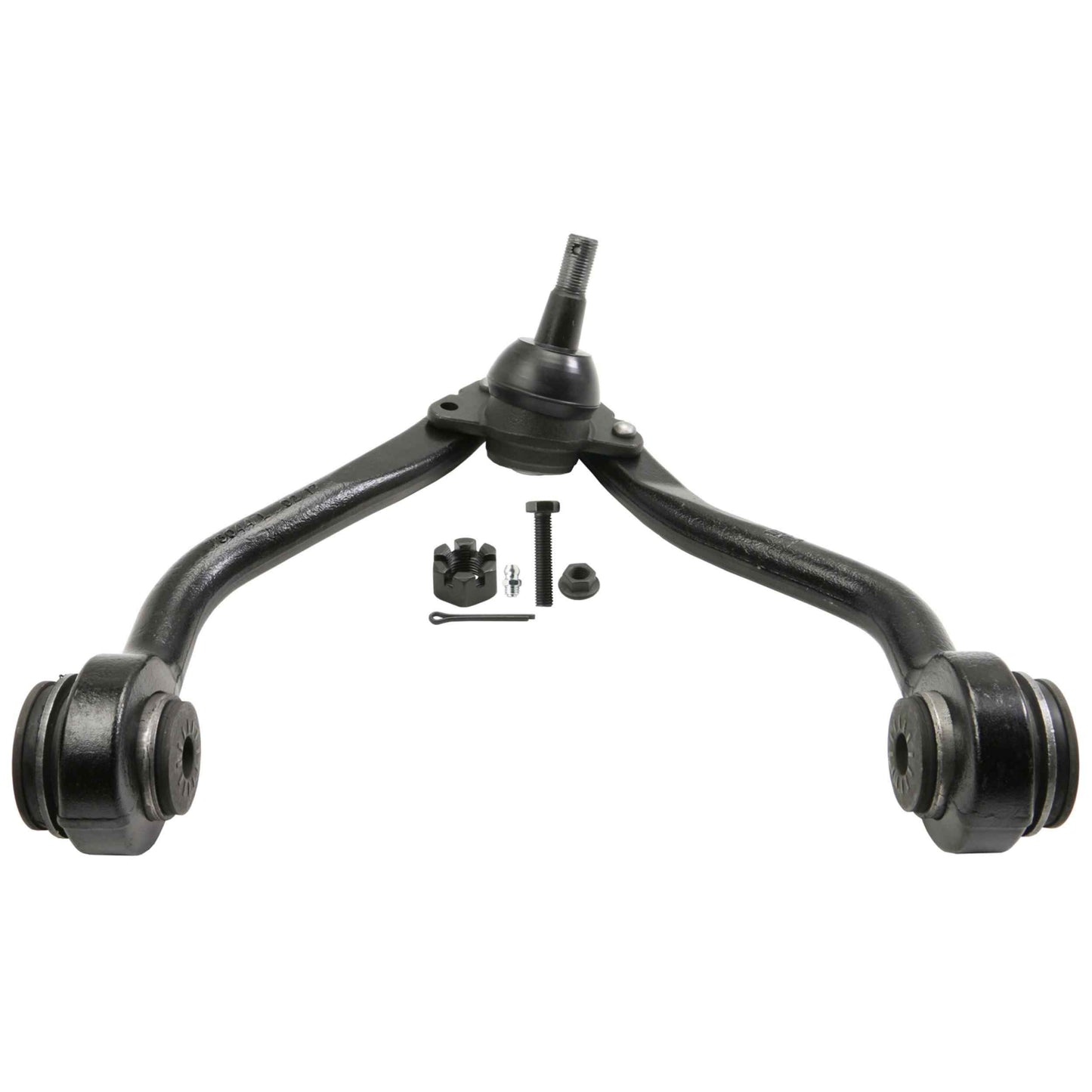 Moog Control Arm and Ball Joint Assembly:Driver Side, Steel, Black
