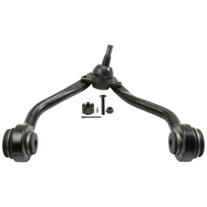Moog Control Arm and Ball Joint Assembly:Driver Side, Steel, Black