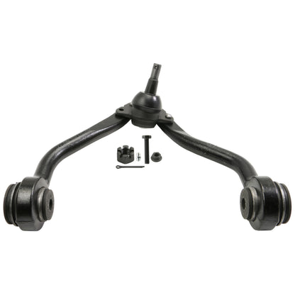 Moog Control Arm and Ball Joint Assembly:Driver Side, Steel, Black