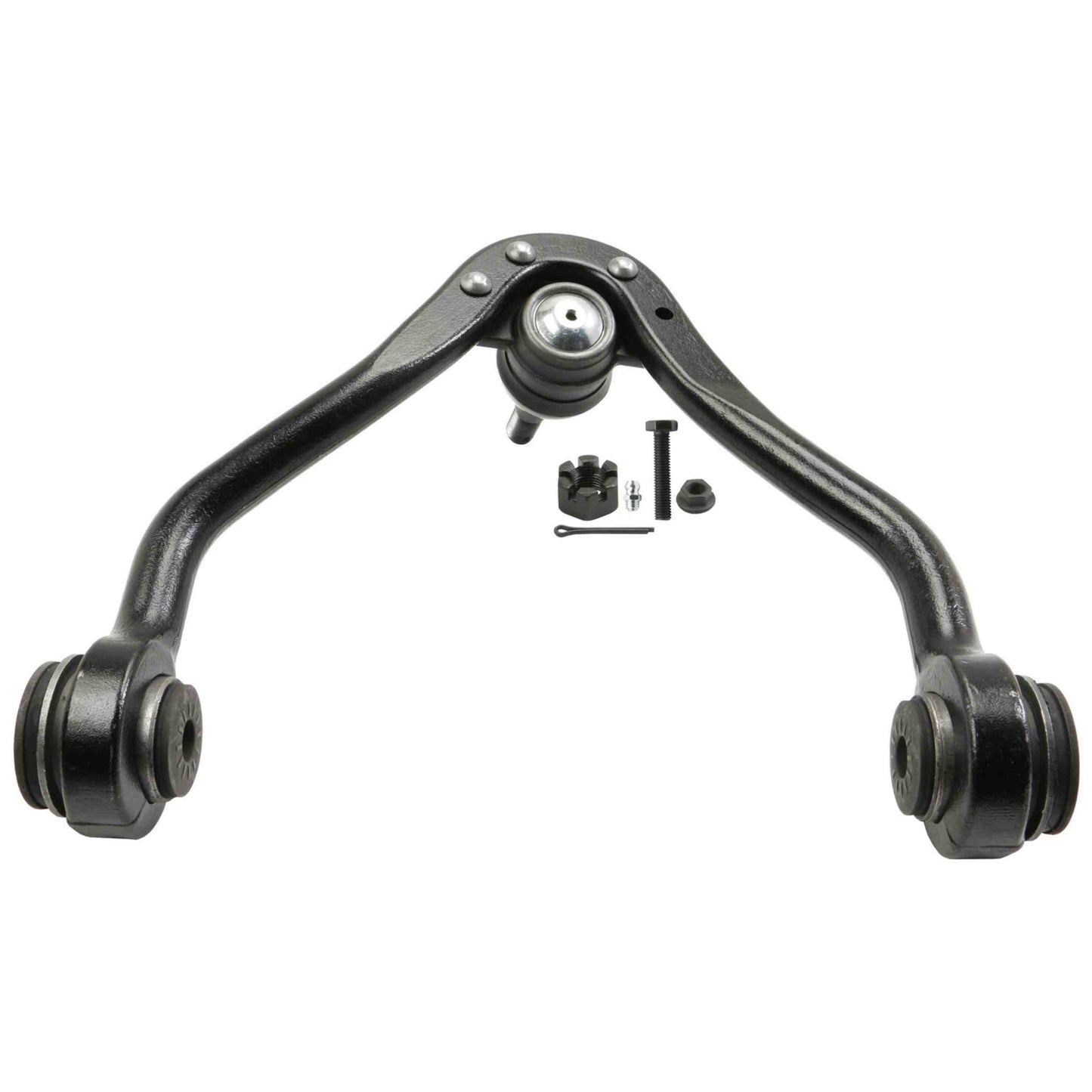 Moog Control Arm and Ball Joint Assembly:Driver Side, Steel, Black