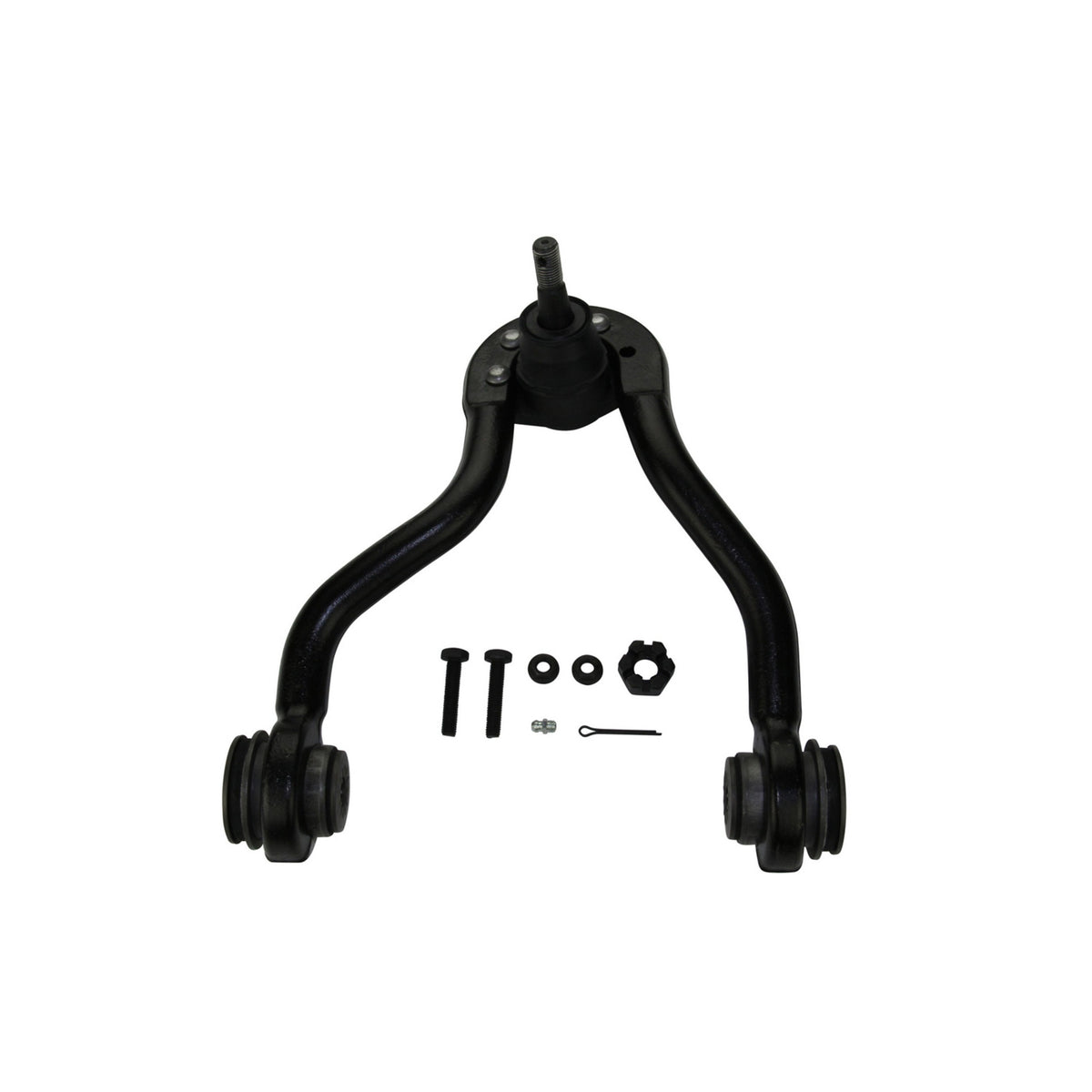 Moog Control Arm and Ball Joint Assembly:Front Upper,Steel,Black,Chevy,GMC