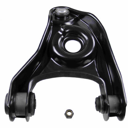 Moog Control Arm and Ball Joint Assembly:Passenger Side, Steel, Black, Ford
