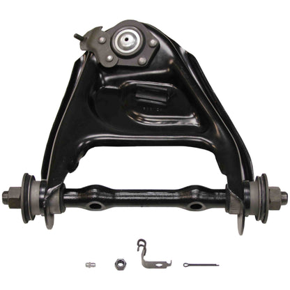 Moog Control Arm and Ball Joint Assembly:Front Upper,Passenger Side,Steel