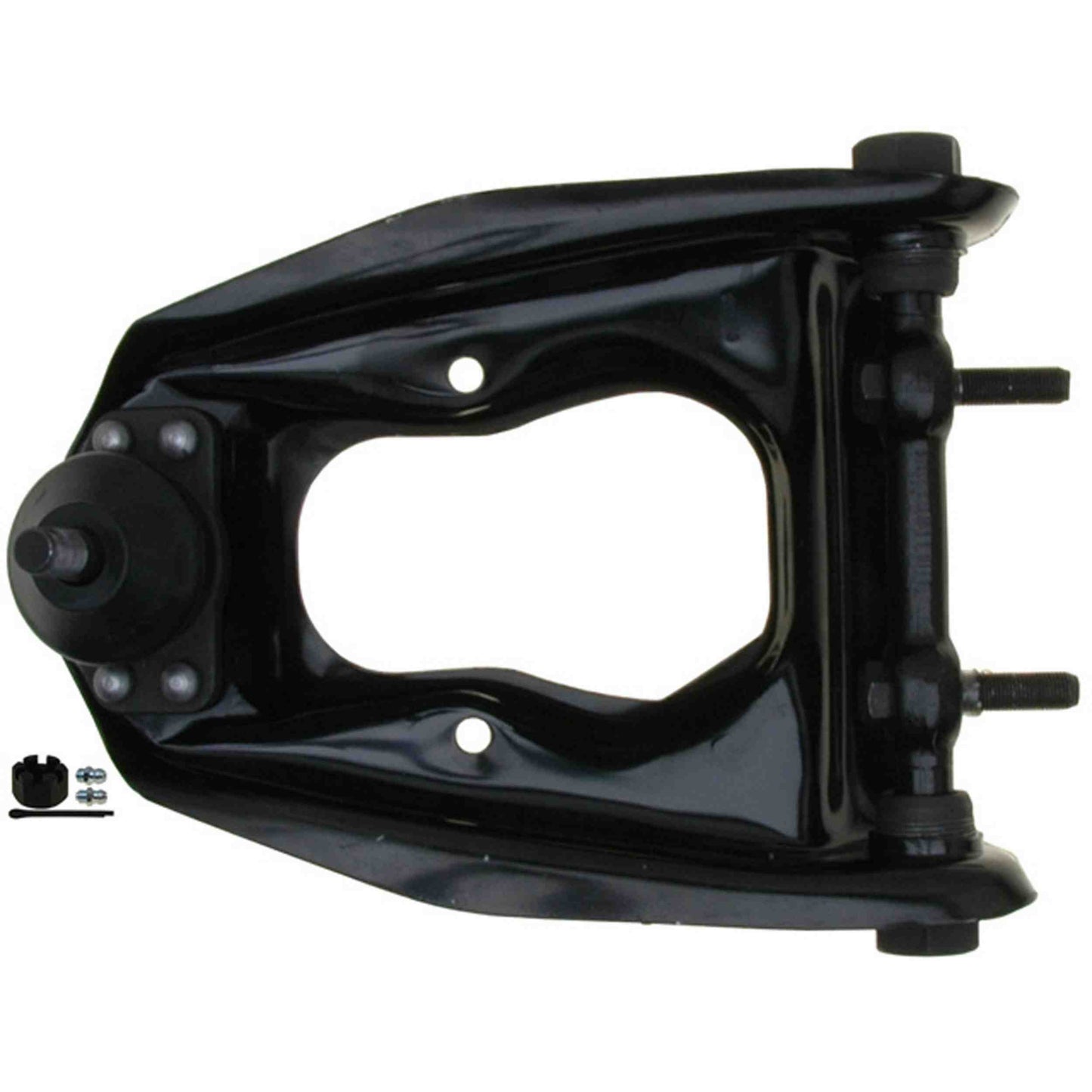 Moog Control Arm and Ball Joint Assembly:R-Series,Front Upper,Steel,Black