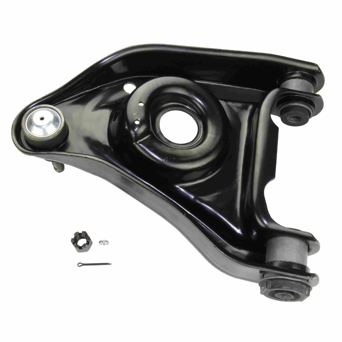 Moog Control Arm and Ball Joint Assembly:R-Series,Steel,Black,Ford