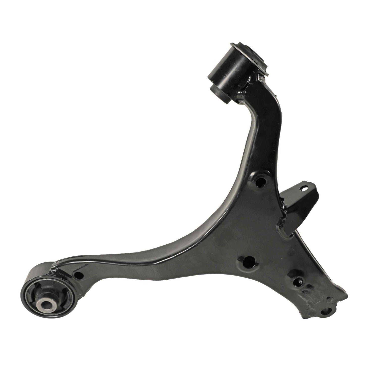 Moog Control Arm:Front Lower, Passenger Side, Steel, Black
