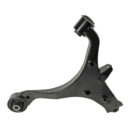 Moog Control Arm:Front Lower, Passenger Side, Steel, Black