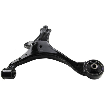 Moog Control Arm:Front Lower, Driver Side, Steel, Black