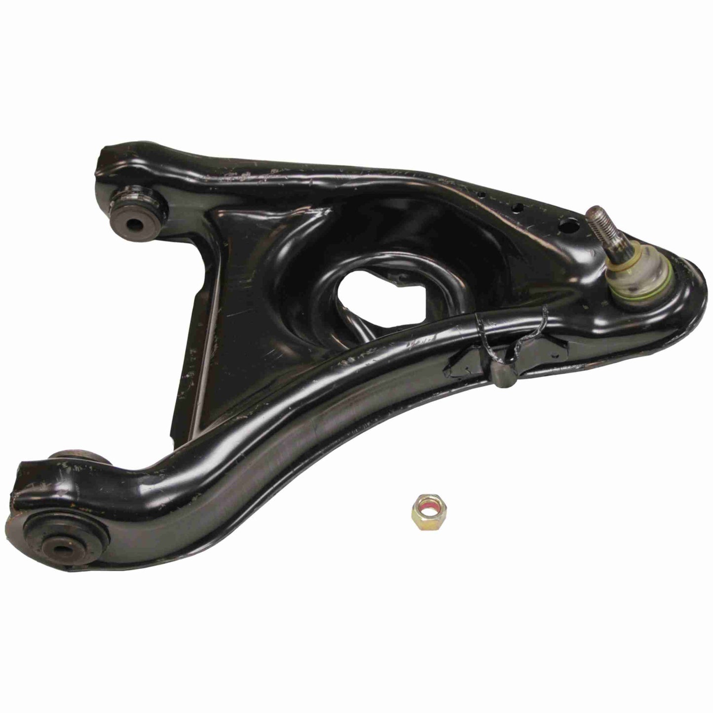 Moog Control Arm, Front Lower, Passenger Side, Steel, Black, Ford, Lincoln,