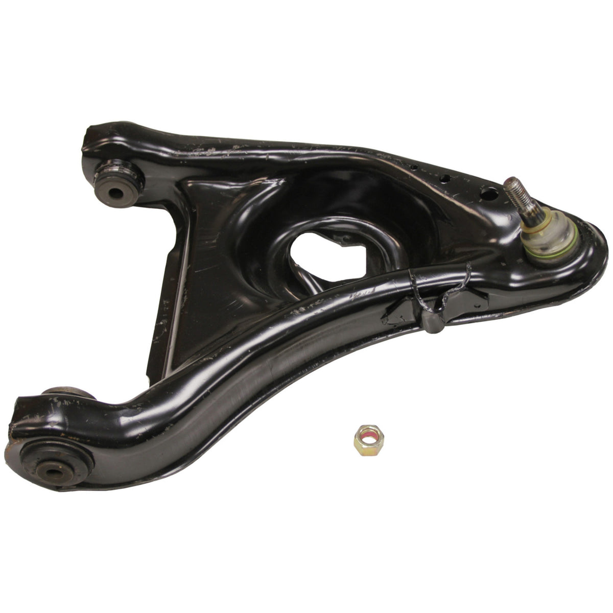 Moog Control Arm, Front Lower, Passenger Side, Steel, Black, Ford, Lincoln,