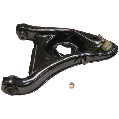 Moog Control Arm, Front Lower, Passenger Side, Steel, Black, Ford, Lincoln,