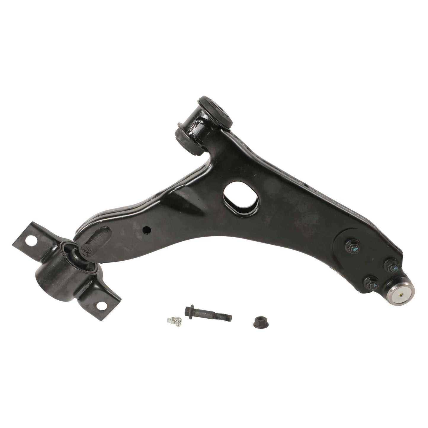 Moog Control Arm and Ball Joint Assembly:Front Lower,Steel,Black