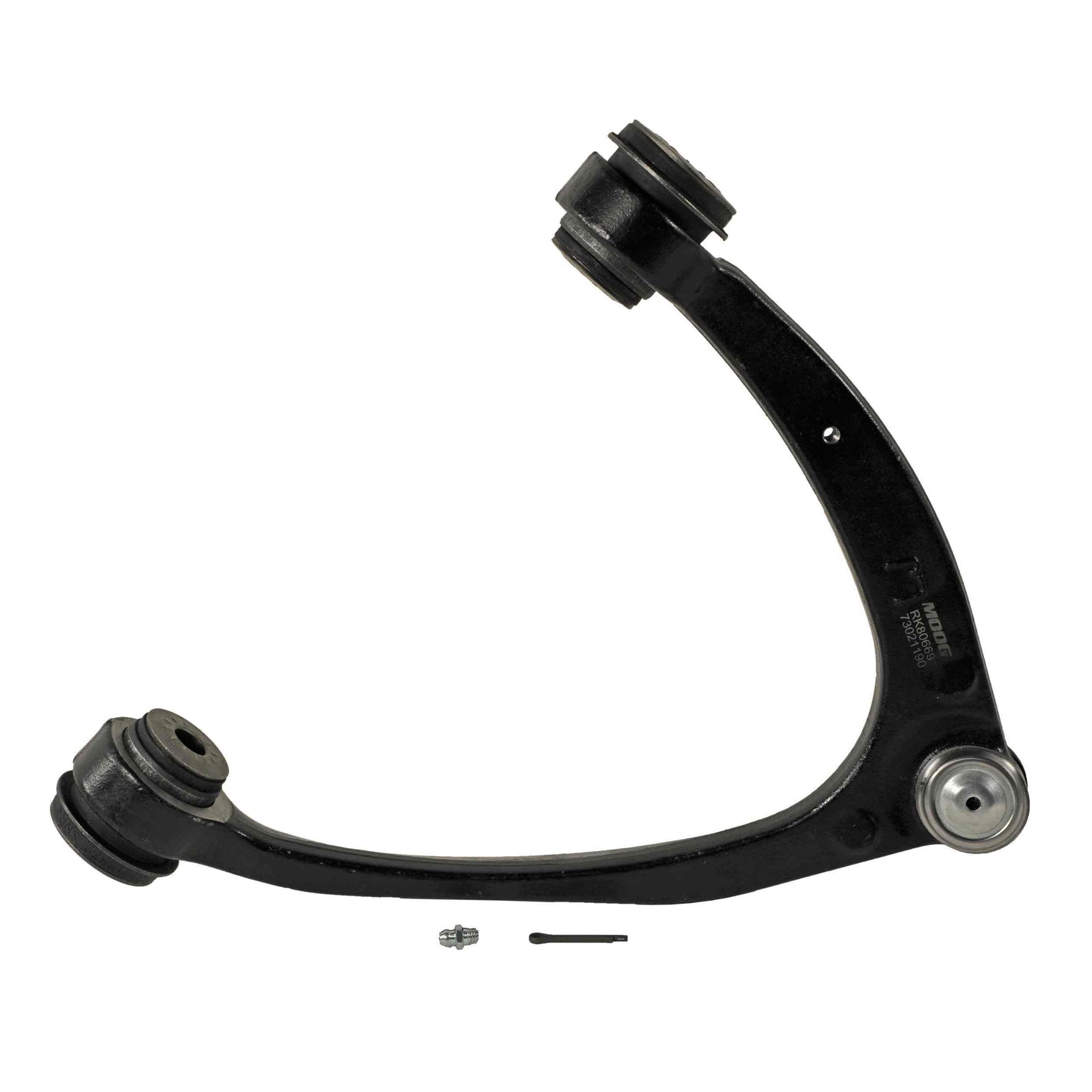 Moog Control Arm and Ball Joint Assembly:R-Series, Steel, Black, Cadillac